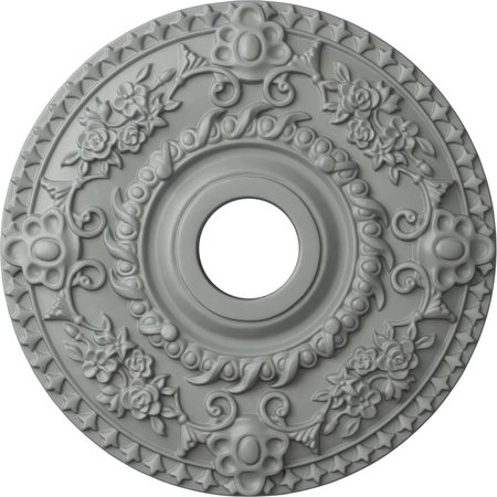 EKENA MILLWORK Rose Ceiling Medallion (Fits Canopies up to 7 1/4"), 18"OD x 3 1/2"ID x 1 1/2"P CM18RO